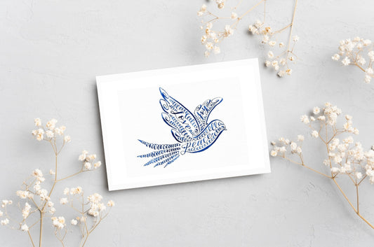 Peace, Love, & Joy - Dove postcard