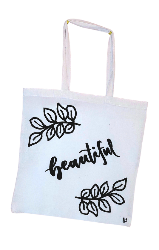 Beautiful - Calligraphy Tote Bag